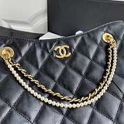 Chanel Shopping Bag Burgundy Black Size 34 x 26 x 5 cm - 5