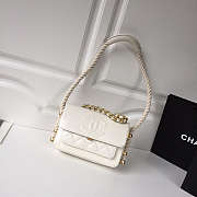 Chanel Flap Bag White AS0074 Size 15 x 6 x 22 cm  - 2