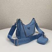 Prada Re-Edition 2005 Nylon Shoulder Bag Blue  - 5