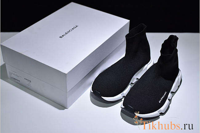 Balenciaga Speed Trainer Triple Black And White shoes - 1