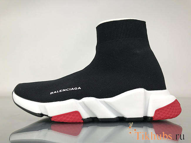 Balenciaga Speed Trainer Triple Black And Red shoes - 1