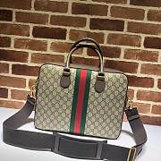 Gucci HandBag Brown/Red And Green Belt 574793 Size 36.5 x 28.5 x 7 cm - 4