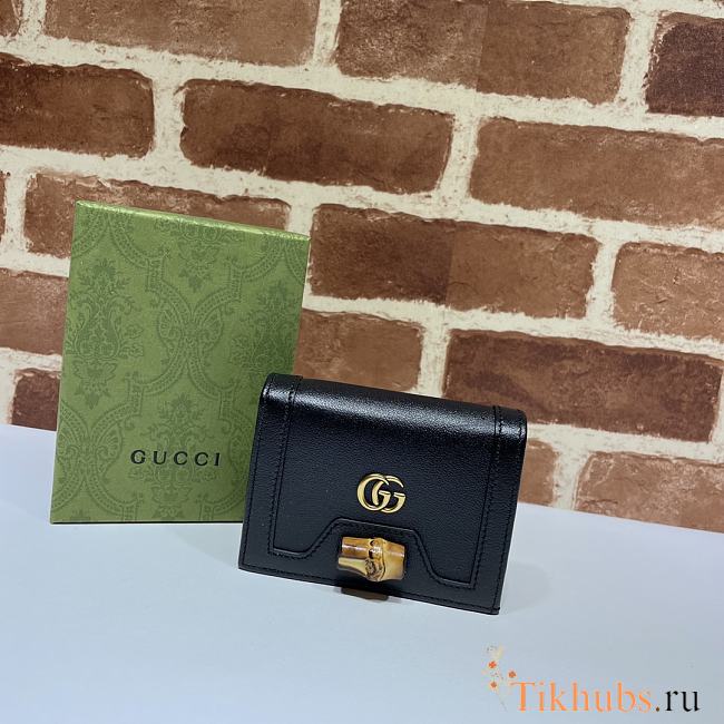 Gucci Ladies Card And Coin Box Black 658244 Size 11 x 8 x 2.5 cm - 1