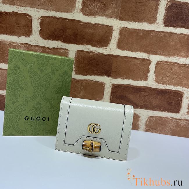 Gucci Ladies Card And Coin Box White 658244 Size 11 x 8 x 2.5 cm - 1