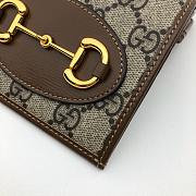 Gucci 1955 Horsebit GG Supreme Wallet With Chain Brown 623180 Size 11 x 8.5 x 3 cm - 3