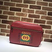 Gucci Men's Leather Cross-body Messenger Shoulder Bag In Red 523589 Size 33.5 x 23.5 x 9.5 cm - 1