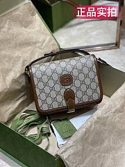 Gucci Mini Shoulder Bag With Interlocking G In GG Supreme 671620 Size 20 x 17 x 8 cm - 3
