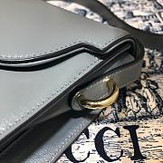 Gucci GG Ring Small Leather Shoulder Bag Gray 589474 Size 24 x 16 x 6 cm - 6