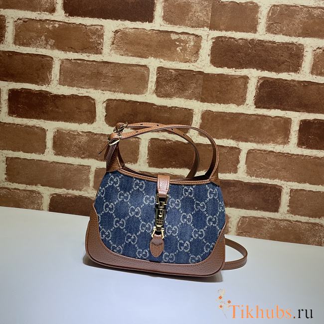 Gucci Blue Jackie 1961 Mini Cross Body Bag 637092 Size 19 x 13 x 3 cm - 1