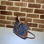 Gucci Blue Jackie 1961 Mini Cross Body Bag 637092 Size 19 x 13 x 3 cm - 6