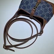 Gucci Blue Jackie 1961 Mini Cross Body Bag 637092 Size 19 x 13 x 3 cm - 5