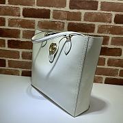 Gucci Medium Tote With Double G In White Leather 649577 Size 35 x 32 x 11 cm - 2