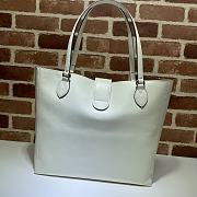 Gucci Medium Tote With Double G In White Leather 649577 Size 35 x 32 x 11 cm - 3