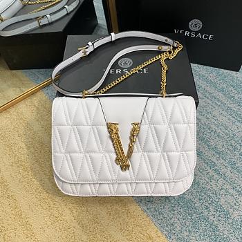 Versace Virtus Embroidered Sheepskin White 2002 Size 24 x 9 x 16.5 cm