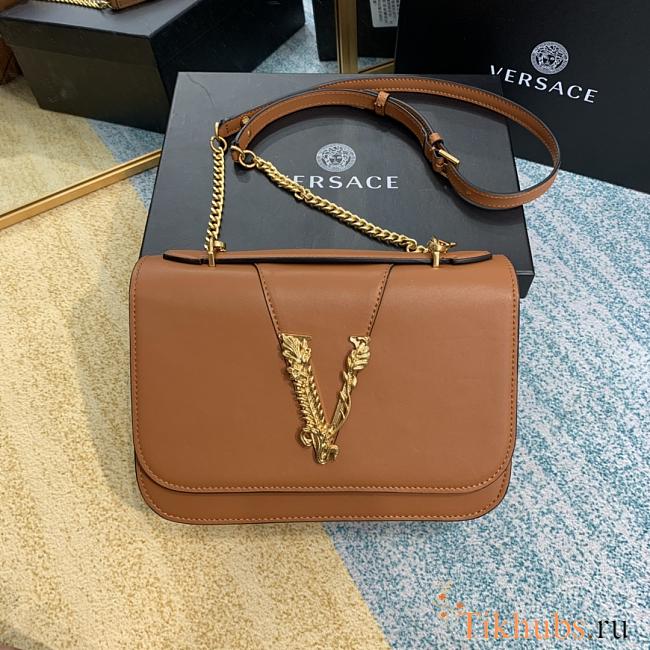 Versace Virtus Calfskin Shoulder Bag Caramel 2002 Size 24 x 9 x 16.5 cm - 1