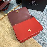 Versace Virtus Calfskin Shoulder Bag Red 2002 Size 24 x 9 x 16.5 cm - 3