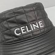 Celine Hat 60585 Sheepskin Black - 2