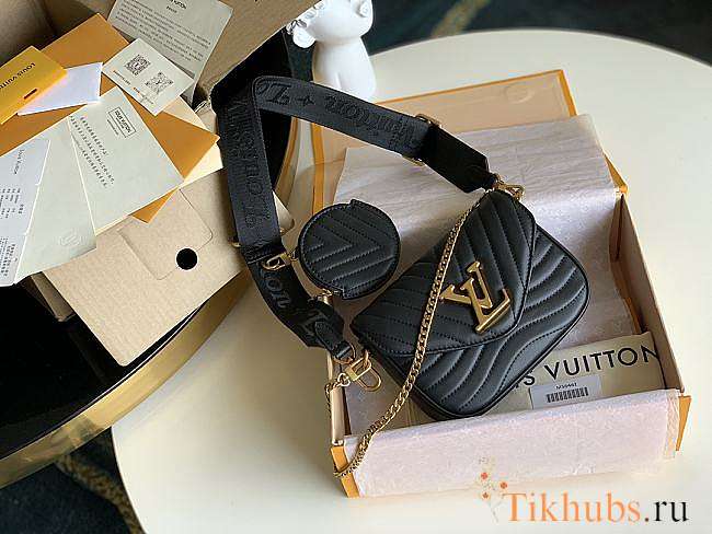 LV Multi Pochette New Wave Black M56461 Size 21 x 13 x 6.5 cm - 1