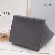 Celine Calfskin Handbag Dark Gray 183313 Size 24 x 26 x 22 cm - 4