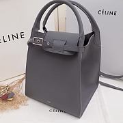 Celine Calfskin Handbag Dark Gray 183313 Size 24 x 26 x 22 cm - 5