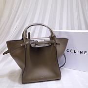 Celine Calfskin Handbag Dark Brown 183313 Size 24 x 26 x 22 cm - 1