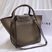 Celine Calfskin Handbag Dark Brown 183313 Size 24 x 26 x 22 cm - 2