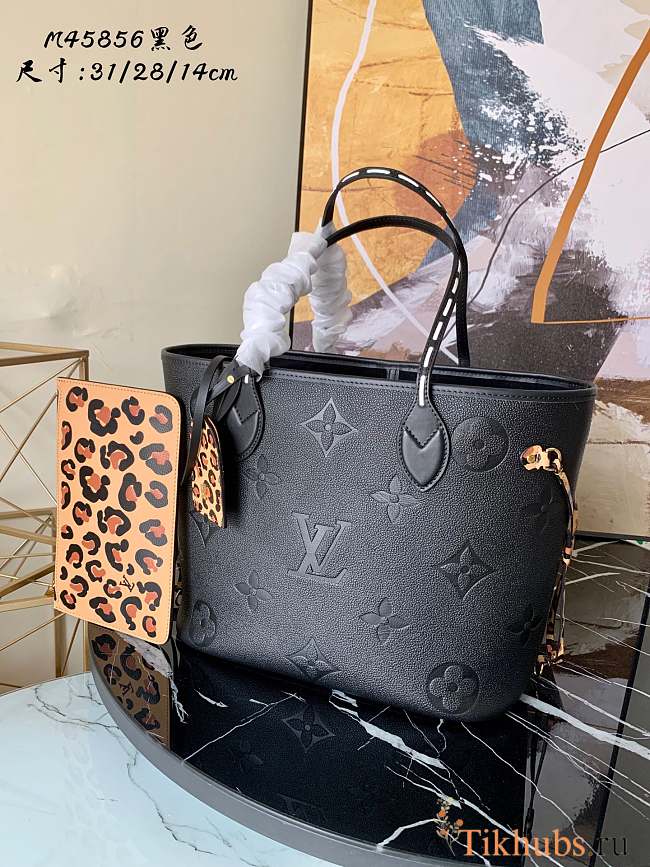 Louis Vuitton Neverfull Monogram Black M45856 Size 31 x 28 x 14 cm - 1