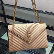 YSL Monogram College In Beige Size 31 x 21 x 8 cm - 5