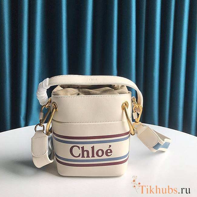 Chloe Roy Bucket Bag In White Size 14.5 x 9.5 x 17.5 cm - 1
