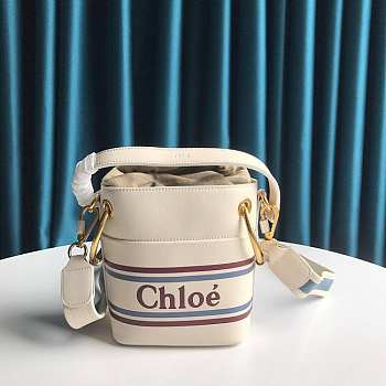 Chloe Roy Bucket Bag In White Size 14.5 x 9.5 x 17.5 cm
