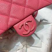 Chanel Flap Bag Caviar Leather Pink Size 17cm  - 5