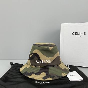 Celine Hat 60585 Camouflage Green