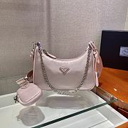 Prada Nylon Hobo Hand-Carried/Underarm Bag Light Pink 1BH204 Size 22 x 12 x 6 cm - 1