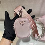 Prada Nylon Hobo Hand-Carried/Underarm Bag Light Pink 1BH204 Size 22 x 12 x 6 cm - 3