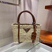 Prada Straw Woven Bag 1BD328 Size 26 x 18 x 13.5 cm - 1