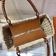 Prada Straw Woven Bag 1BD328 Size 26 x 18 x 13.5 cm - 2