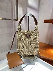 Prada Straw Woven Bag 1BG327 Size 23 x 26 x 5 cm - 1