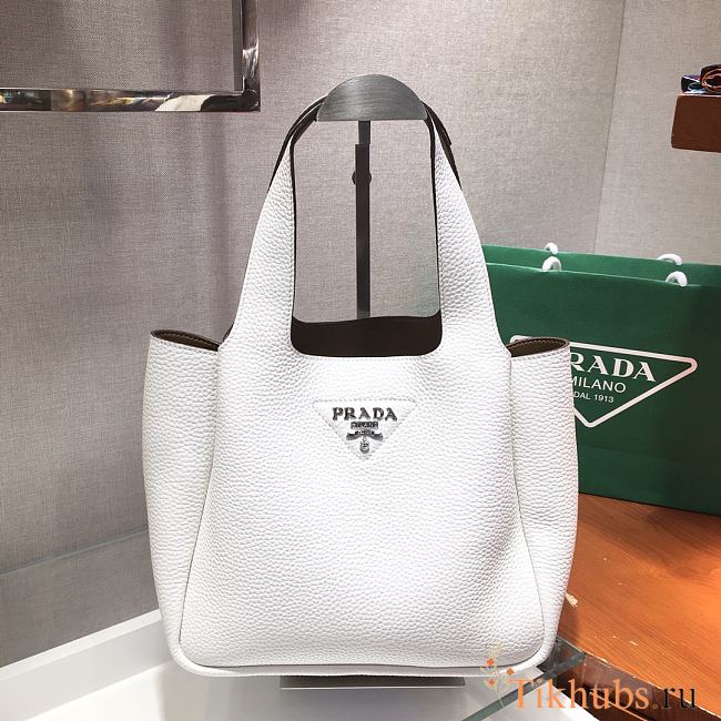 Prada Bucket Bag White 1BG335 Size 25 x 21.5 x 14 cm - 1