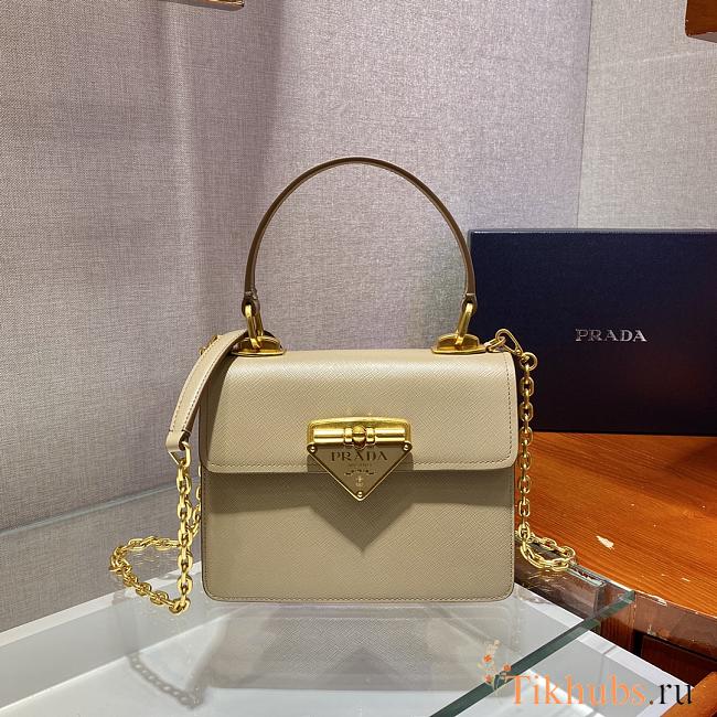 Prada Handbag Beige 1BD021 Size 20 x 17 x 8.5 cm - 1