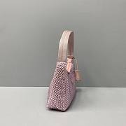 Prada Hobo Underarm Bag Pink 6641 Size 22 x 12 x 6 cm - 6