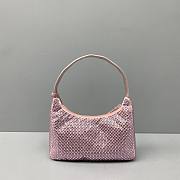 Prada Hobo Underarm Bag Pink 6641 Size 22 x 12 x 6 cm - 4