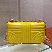 Prada Embroidered Calfskin Yellow 1BD108 Size 24 x 14 x 6 cm - 5