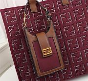 Fendi Canvas Hollow Embroidery F0608 Size 38 x 34 x 20 cm - 2