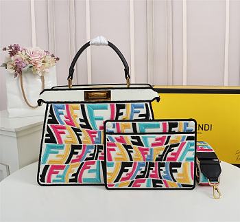 Fendi Handbag Multi Color F516 Size 33 cm