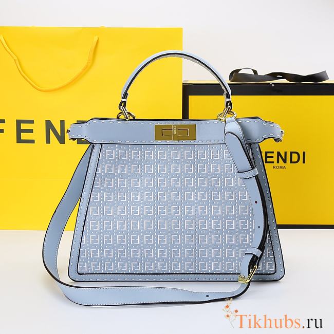 Fendi Peekaboo Blue Size 33 x 12 x 24 cm - 1