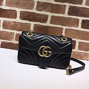 Gucci Shoulder GG Marmont Mini Black 446744 23 x 13 x 6 cm - 1