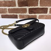 Gucci Shoulder GG Marmont Mini Black 446744 23 x 13 x 6 cm - 5