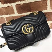 Gucci Shoulder GG Marmont Mini Black 446744 23 x 13 x 6 cm - 2