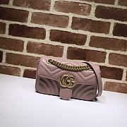 Gucci Shoulder GG Marmont Mini Nude Powder 446744 23 x 13 x 6 cm - 1