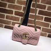 Gucci Shoulder GG Marmont Mini Light Pink 446744 23 x 13 x 6 cm - 1